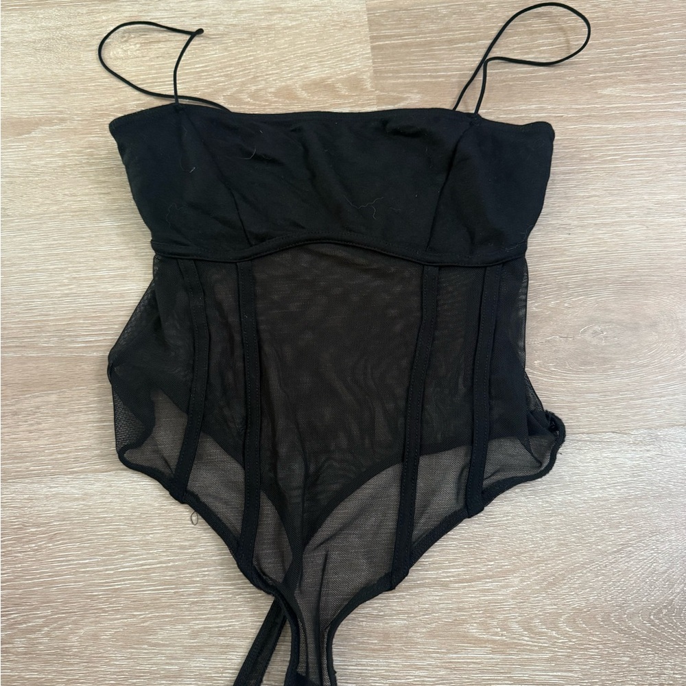 Black Sheer Bodysuit